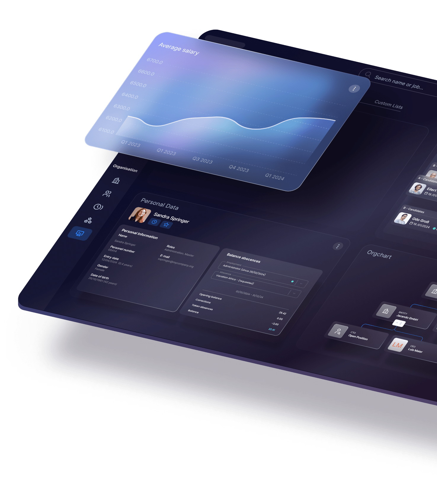 An abstract visualization of the jacando app